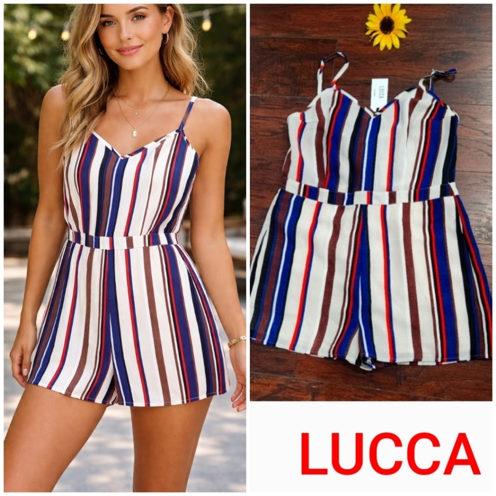 LUCCA STRIPED ROMPER *NEW !!